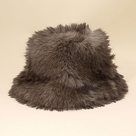 Fuzzy Faux Fur Winter Bucket Hat