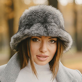 Fuzzy Faux Fur Winter Bucket Hat