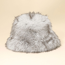 Fuzzy Faux Fur Winter Bucket Hat