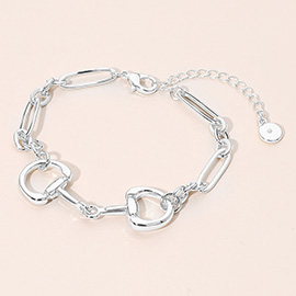 Metal Horsebit Link Bracelet