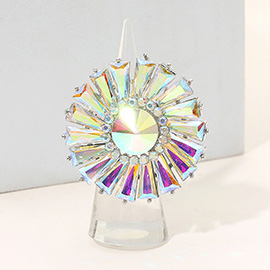 Bold Radiant Sunburst Stretch Statement Ring