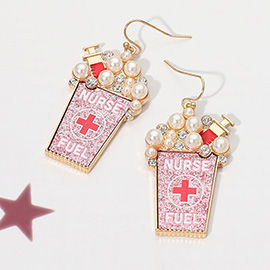 Nurse Fuel Drop Dangle Earrings