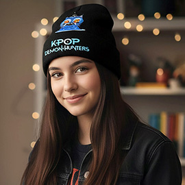 Kpop Demon Hunters Derpy Graphic Winter Beanie Hat