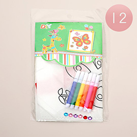 12PCS - Kids DIY Butterfly Graffiti Tote Bag Art Kit