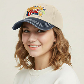 TEQUILA GIRL Embroidered Vintage Baseball Cap
