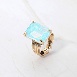 Oval Cut Stone Adjustable Ring