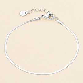 SECRET BOX_Stainless Steel Herringbone Chain Bracelet