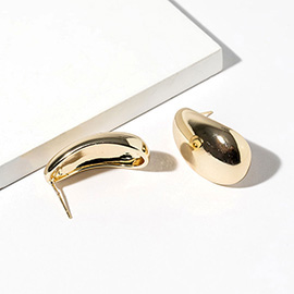 Gold Dipped Smooth Teardrop Earrings