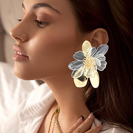 Bold Floral Statement Earrings