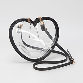 Heart Shaped Transparent Crossbody Bag