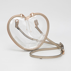 Heart Shaped Transparent Crossbody Bag