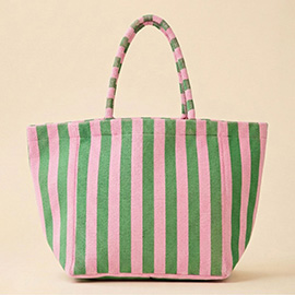 Striped Terry Tote Bag