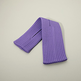 Short Ribbed Knit Stretch Phone Pouch