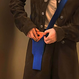 Long Ribbed Knit Stretch Phone Pouch Phone Holder