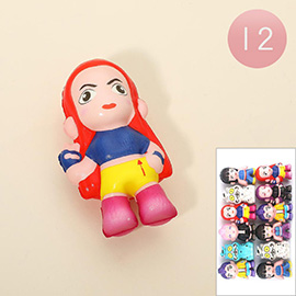 12PCS - Kpop Demon Hunters Character Figure Squishy Toys