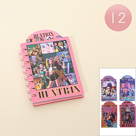 12PCS - Kpop Demon Hunters HUNTRIX Character Printed Mini Spiral Notebooks