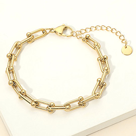 Stainless Steel Industrial Link Chain Bracelet