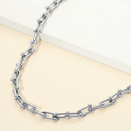 Stainless Steel Industrial Link Chain Necklace