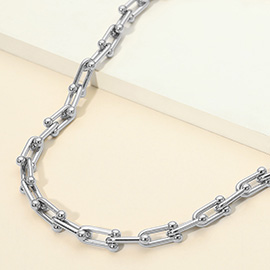 Stainless Steel Industrial Link Chain Necklace