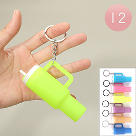 12PCS - Mini Tumbler Cup Keychains