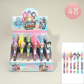 48PCS - Kpop Demon Hunters HUNTRIX Character Topper Gel Ball Pens