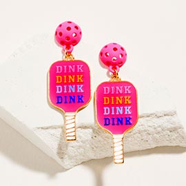 DINK Pickleball Paddle Dangle Earrings