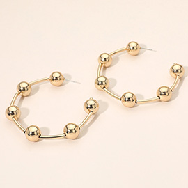 Bold Beaded Hoop Earrings