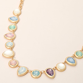 Multi Charm Station Statement Necklace