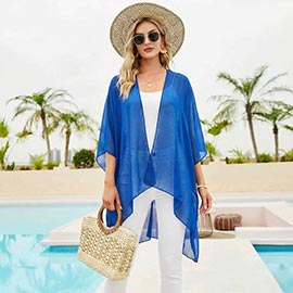 Lightweight Open Front Beach Cover Up Kimono Ponch