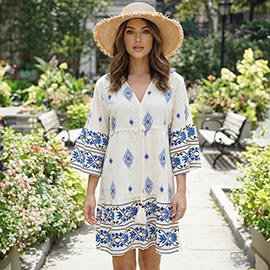 Boho Print Tunic Dress