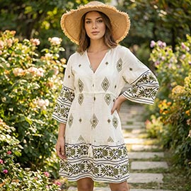 Boho Print Tunic Dress