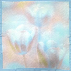 Aurora Printed Square Silky Satin Bandana Scarf