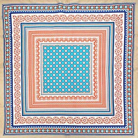 Boho Geometric Printed Square Silky Satin Bandana Scarf