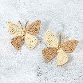 Raffia Butterfly Earrings