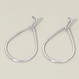 Metal Wire Open Teardrop Earrings