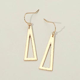 Geometric Metal Open Triangle Drop Earrings