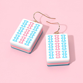 Mahjong Tile Drop Earrings