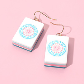 Mahjong Tile Drop Earrings