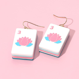 Mahjong Tile Drop Earrings