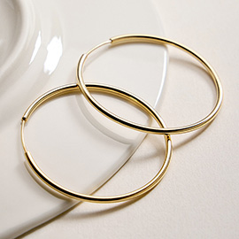 18K Gold Filled Classic Thin hoop Earrings