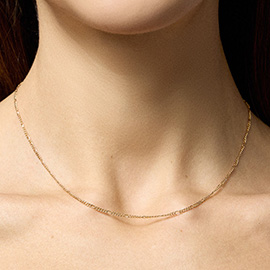 18K Gold Filled Figaro Chain Necklace