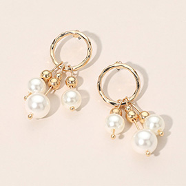 Pearl Beads Drop Earrings