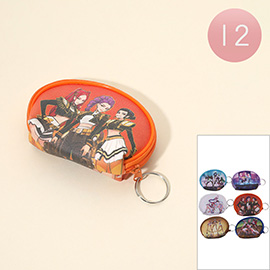 12PCS - Kpop Demon Hunters HUNTRIX Keychain Coin Purses