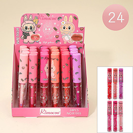 24PCS - Monster Bunny Cute Color Lip Glosses