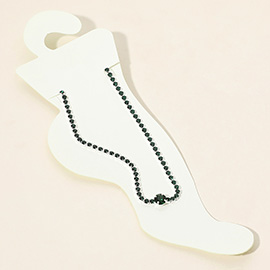 Rhinestone Cluster Evening Anklet