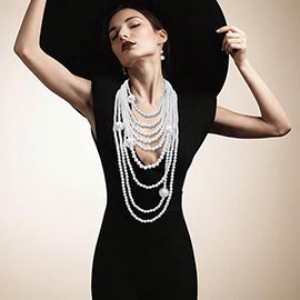 Multi Strand Pearl Statement Necklace