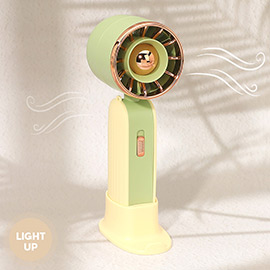 Light Up Phone Stand Portable Handheld Mini Fan