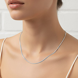 White Gold Dipped Minimal Chain Necklace