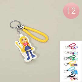 12PCS - KPOP Demon Hunters Character Charm Keychains