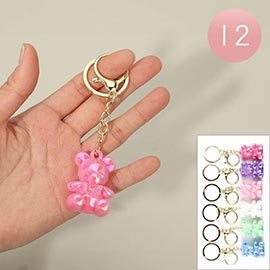 12PCS - Teddy Bear Charm Keychains